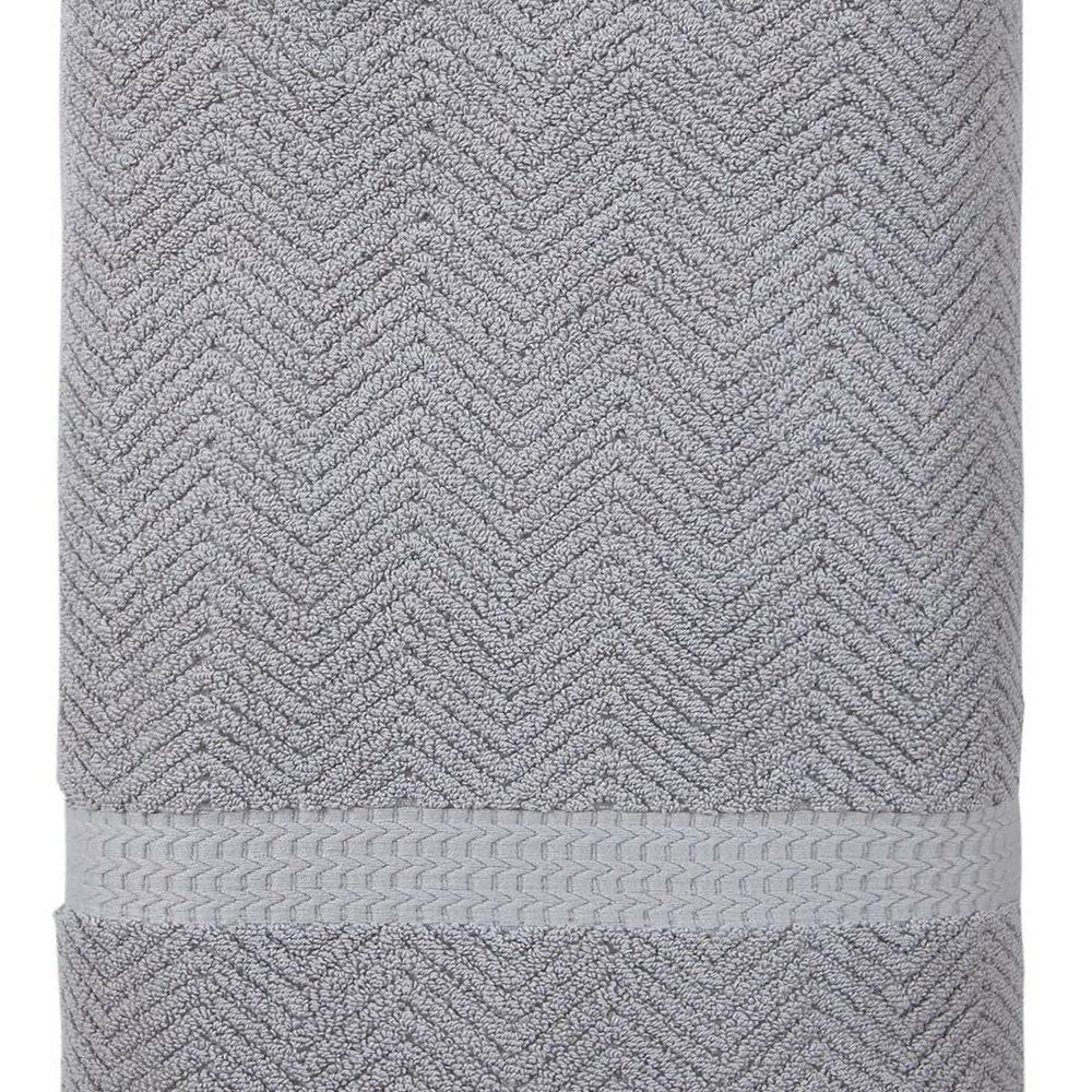 Light Blue Turkish Cotton 35" X 70" Chevron Bath Sheet