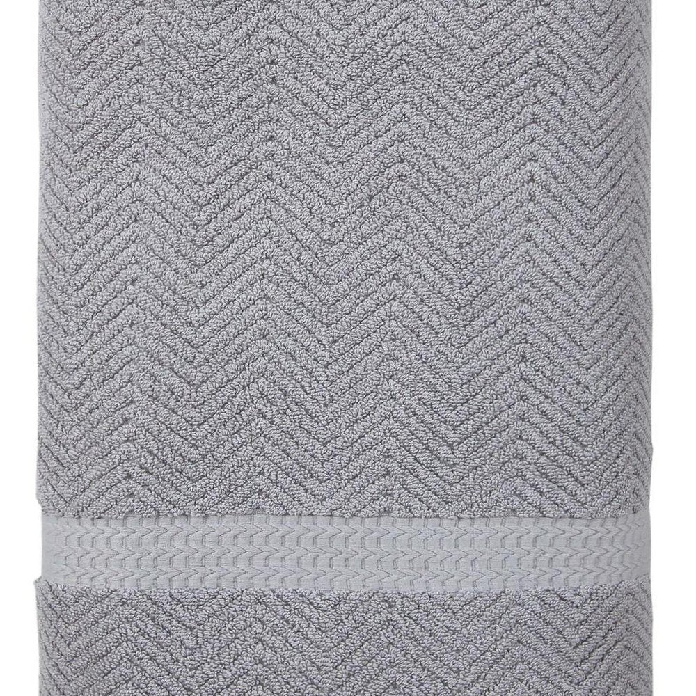 Light Blue Turkish Cotton 35" X 70" Chevron Bath Sheet