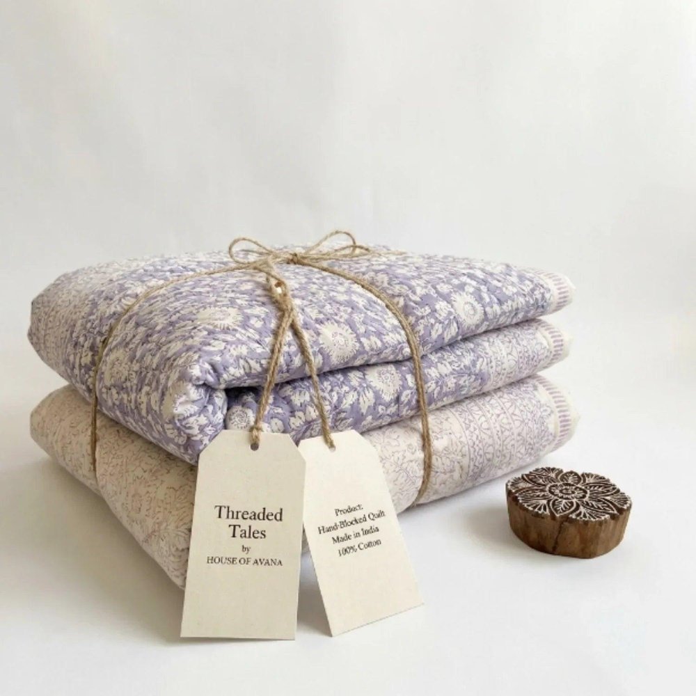 108" X 108" Sage And Cream Floral Cotton Decorative Comforter