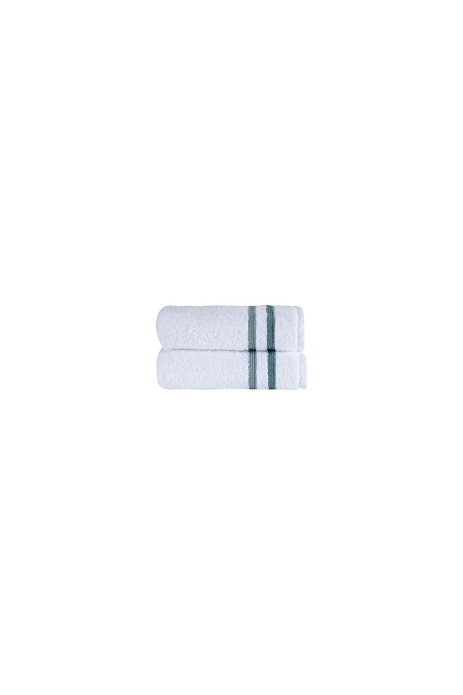 Set of Two White Turkish Cotton 16" X 30" Hand Towels