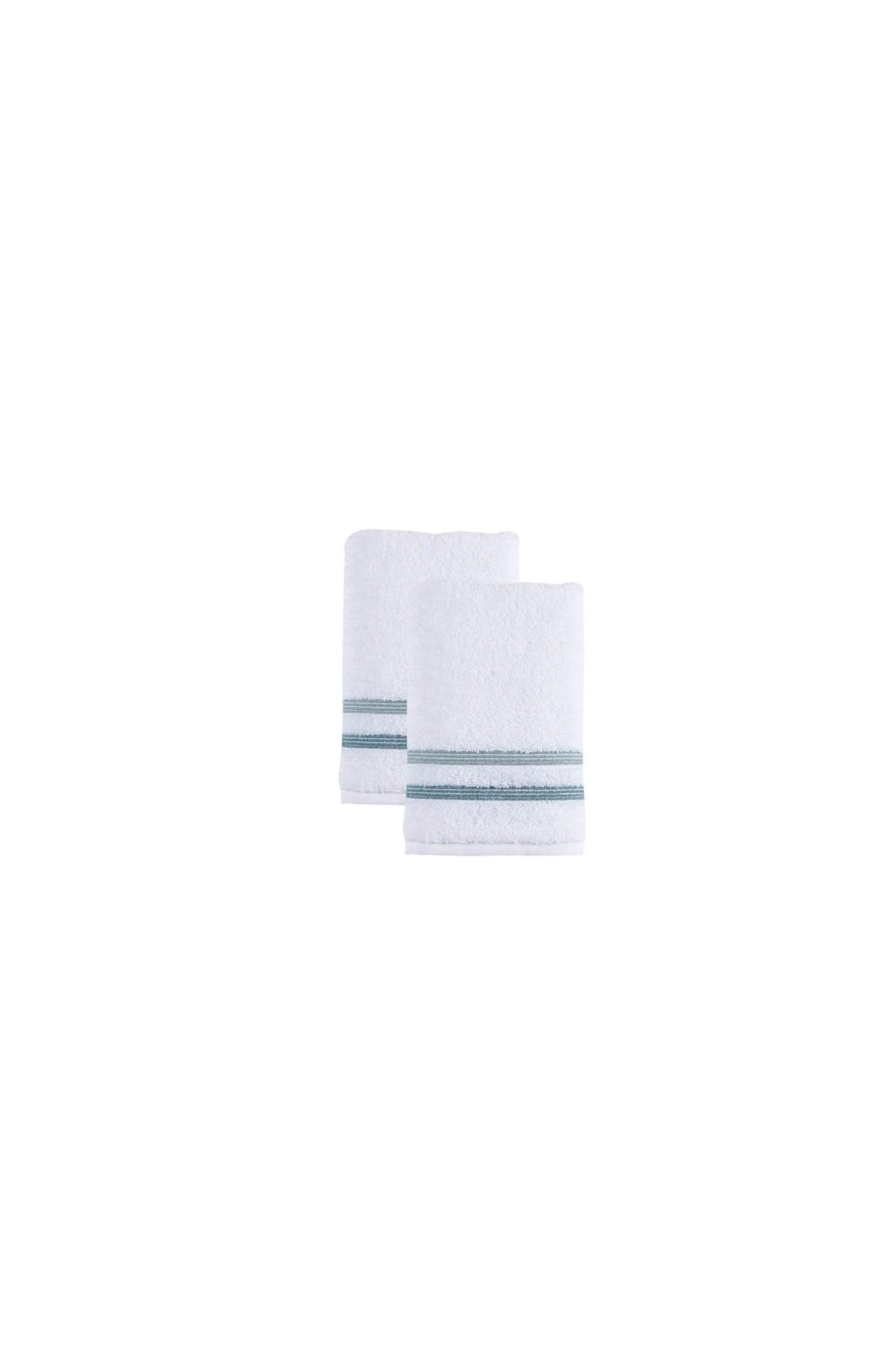 Set of Two White Turkish Cotton 16" X 30" Hand Towels