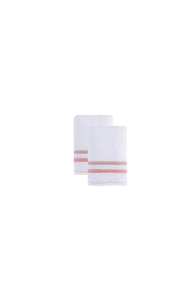 Set of Two White Turkish Cotton 16" X 30" Hand Towels