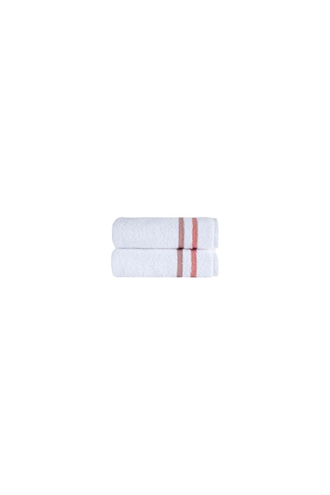 Set of Two White Turkish Cotton 16" X 30" Hand Towels