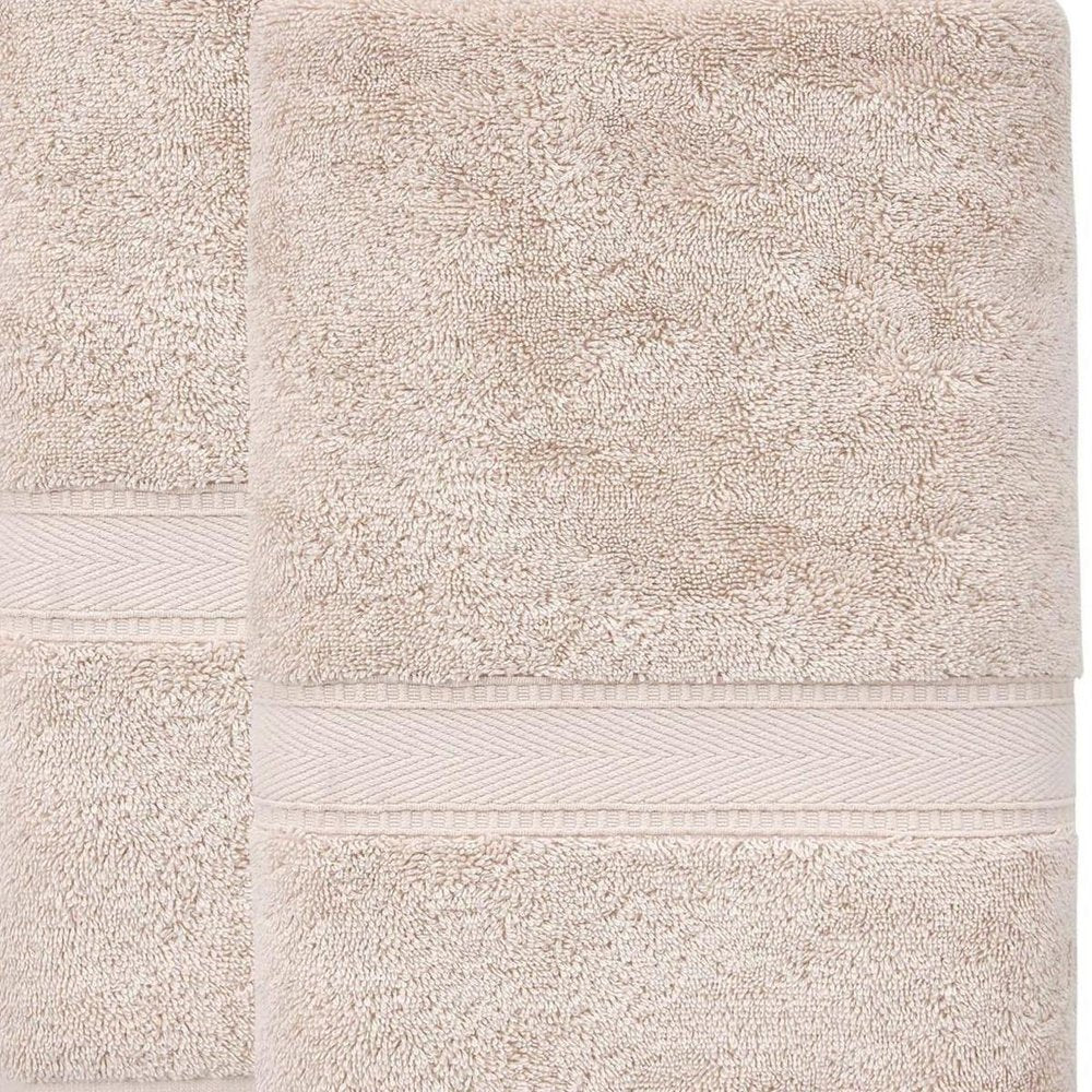 Set of Two White Turkish Cotton 40" X 60" Bath Sheet