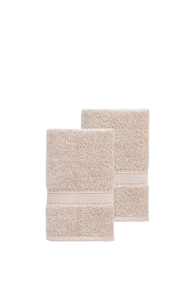 Set of Two White Turkish Cotton 16" X 30" Hand Towels