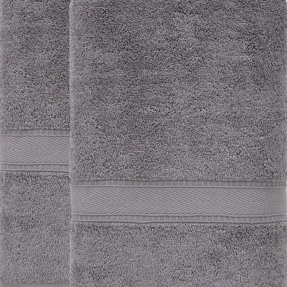Set of Two White Turkish Cotton 40" X 60" Bath Sheet