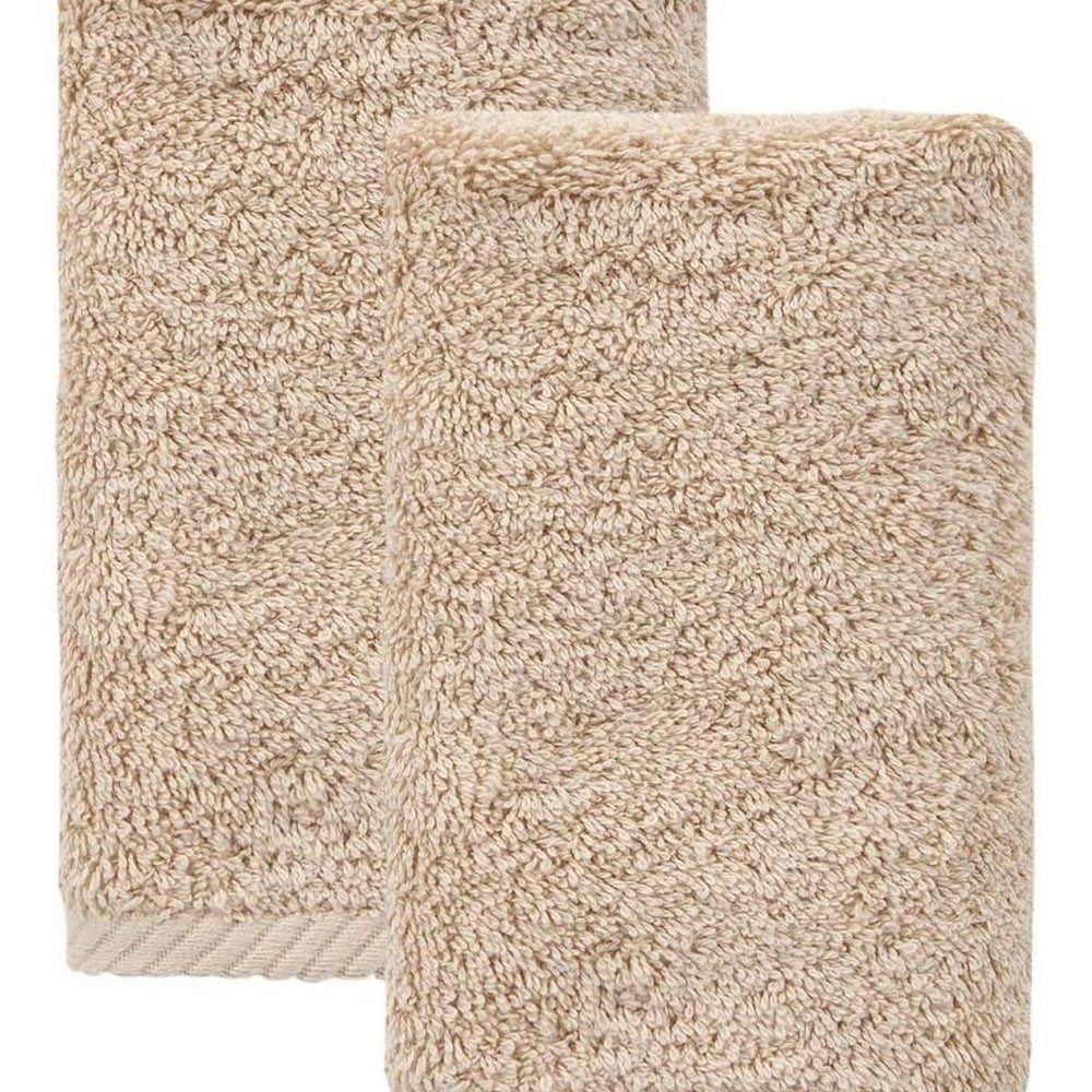 Set of Two White Turkish Cotton 16" X 30" Hand Towels