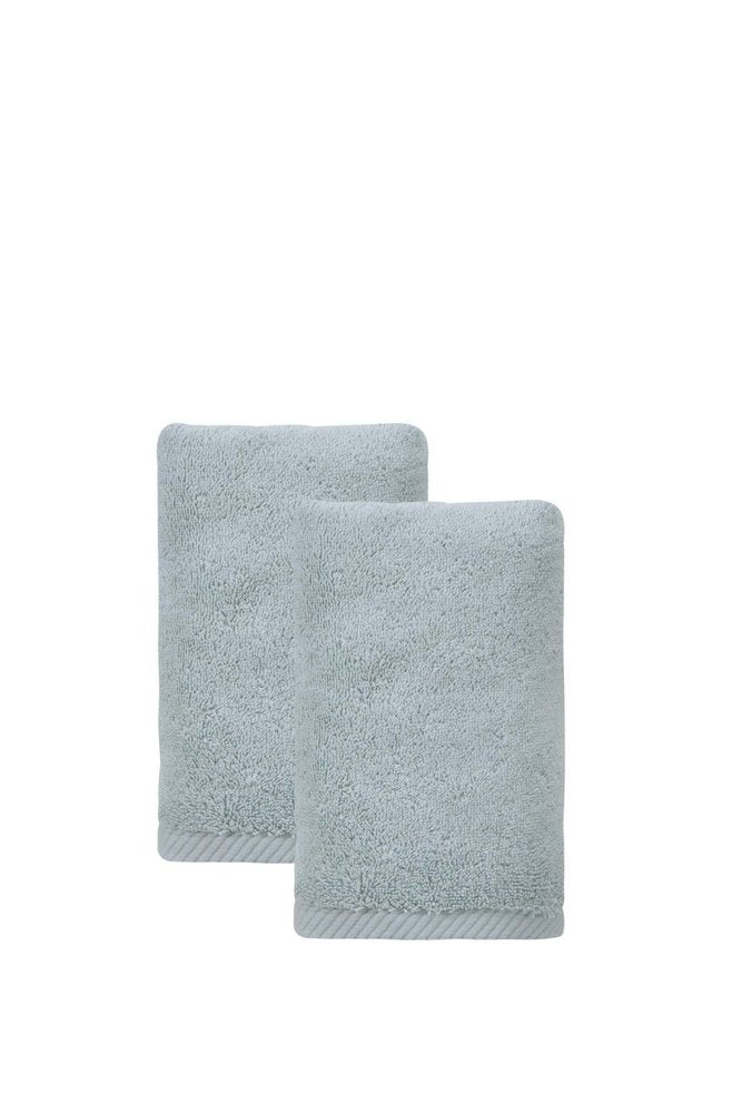 Set of Two White Turkish Cotton 16" X 30" Hand Towels