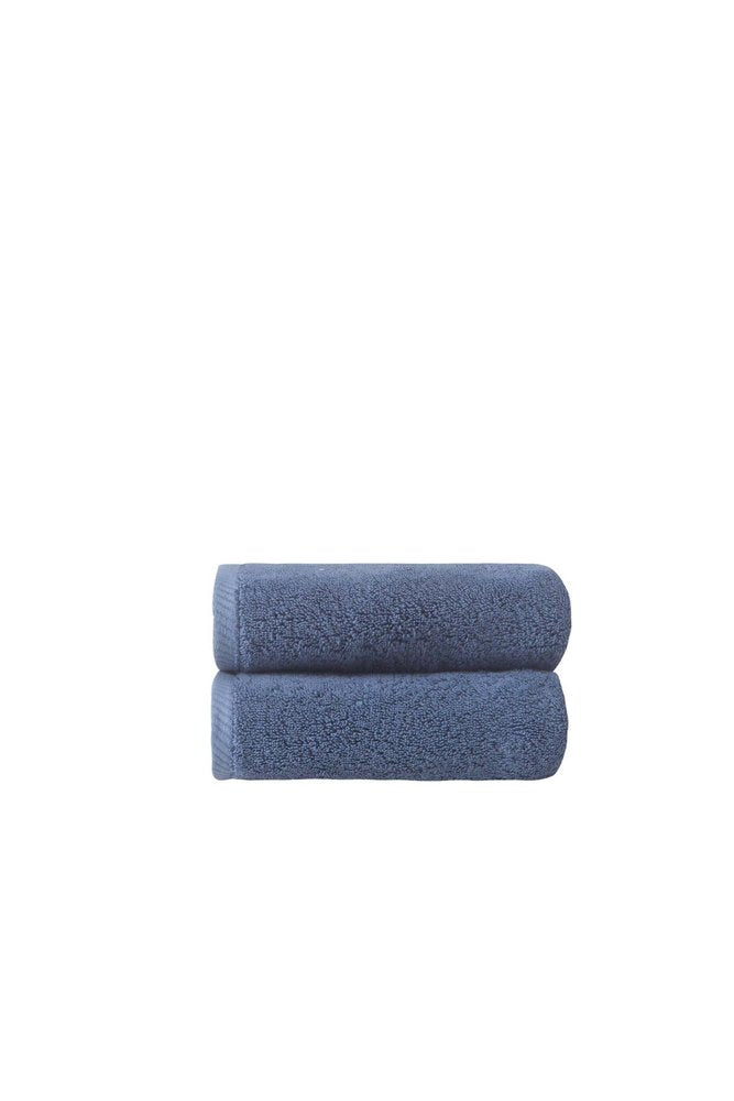 Set of Two White Turkish Cotton 16" X 30" Hand Towels