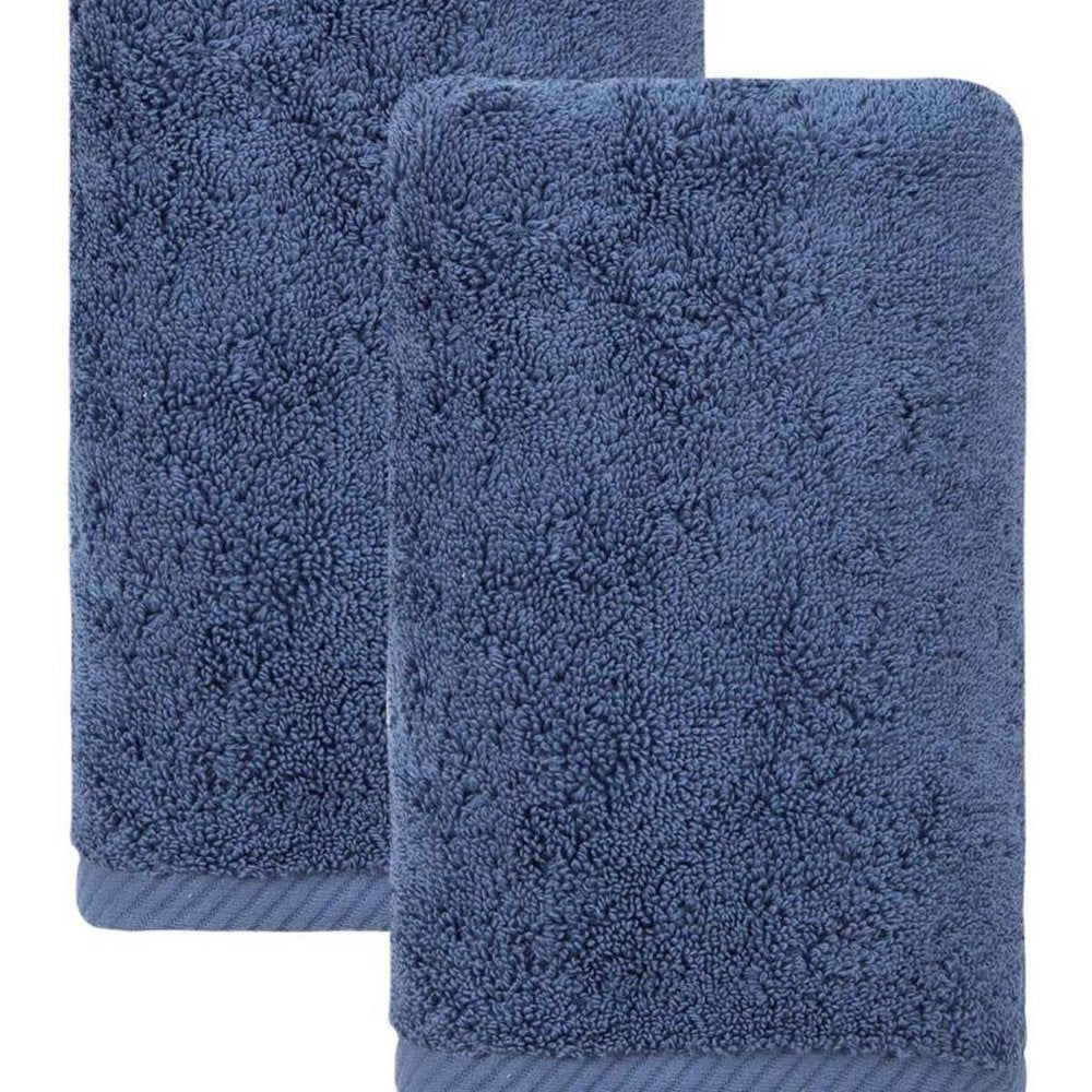 Set of Two White Turkish Cotton 16" X 30" Hand Towels