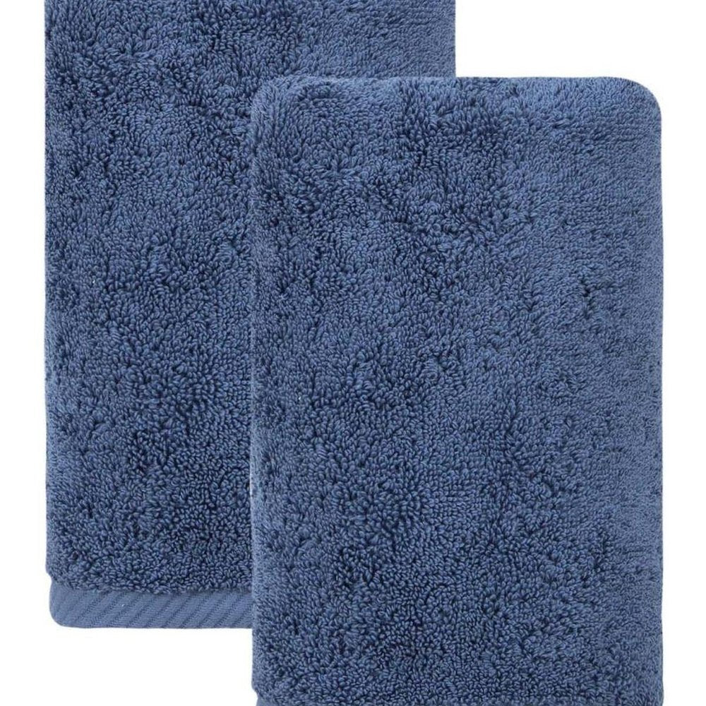 Set of Two White Turkish Cotton 16" X 30" Hand Towels