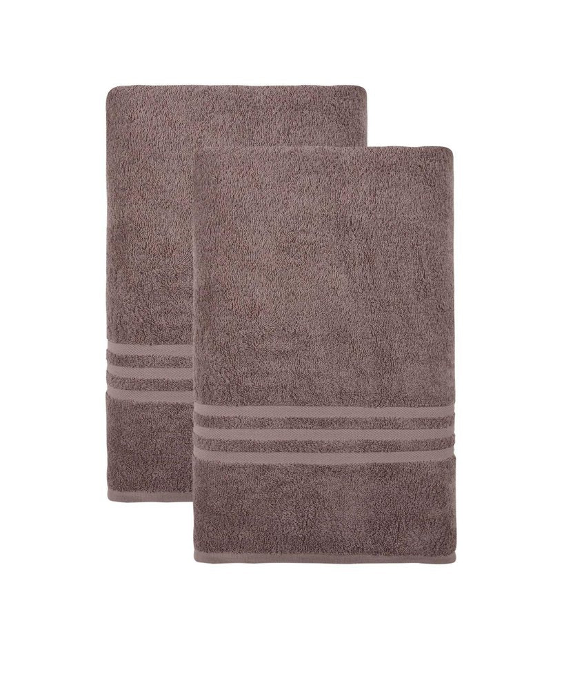 Set of Two White Turkish Cotton 35" X 66" Bath Sheet