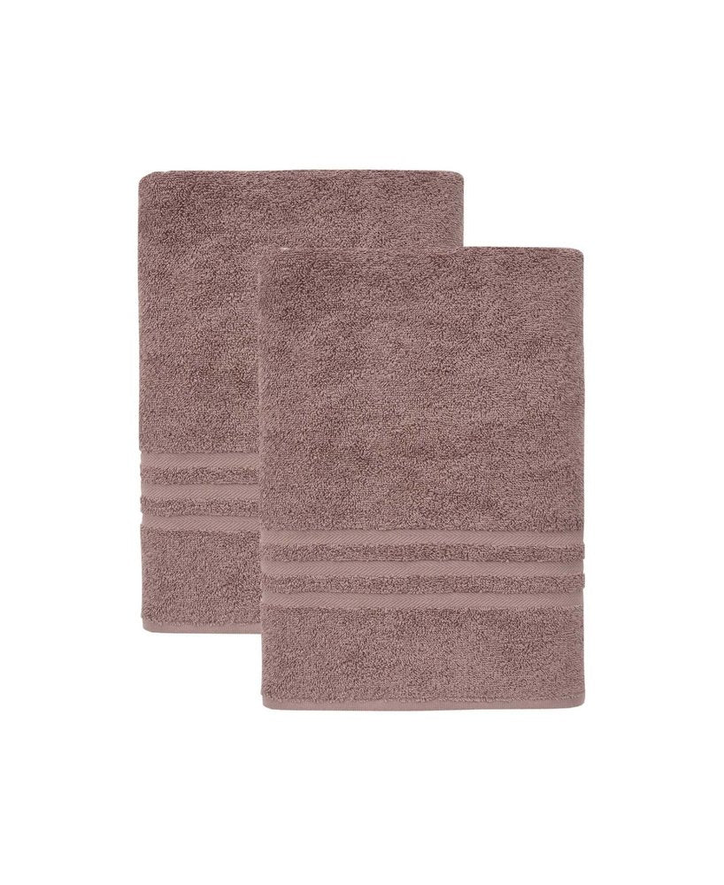 Set of Two White Turkish Cotton 27" X 54" Bath Towels