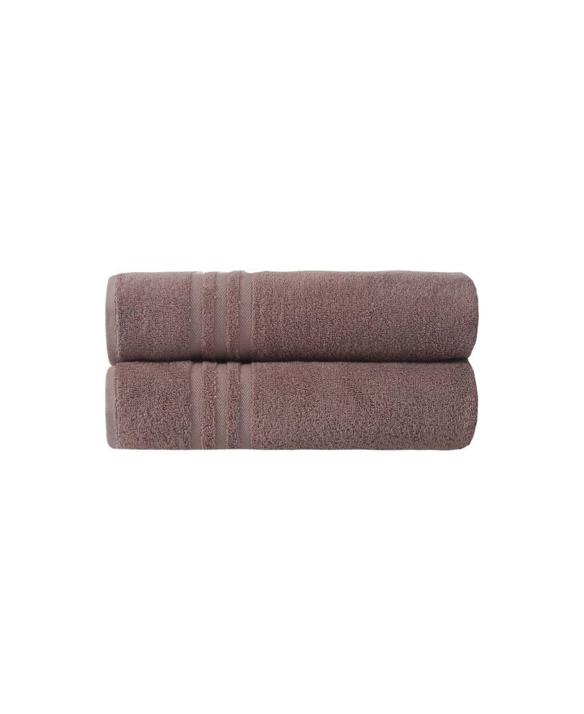 Set of Two White Turkish Cotton 27" X 54" Bath Towels