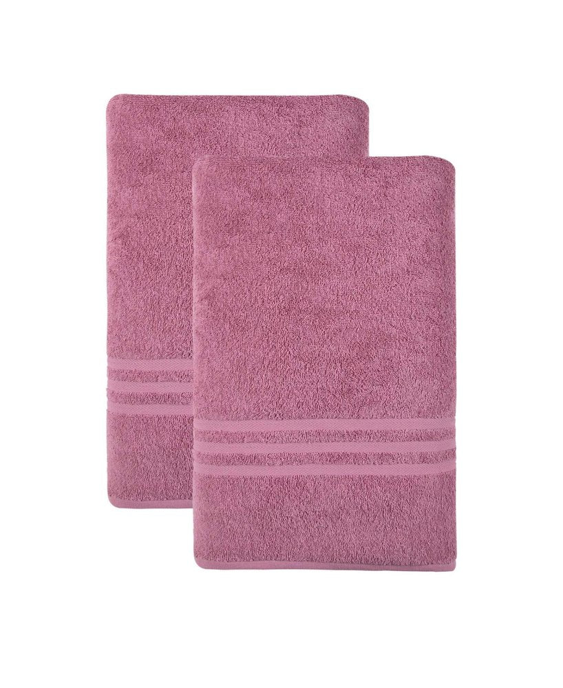 Set of Two White Turkish Cotton 35" X 66" Bath Sheet