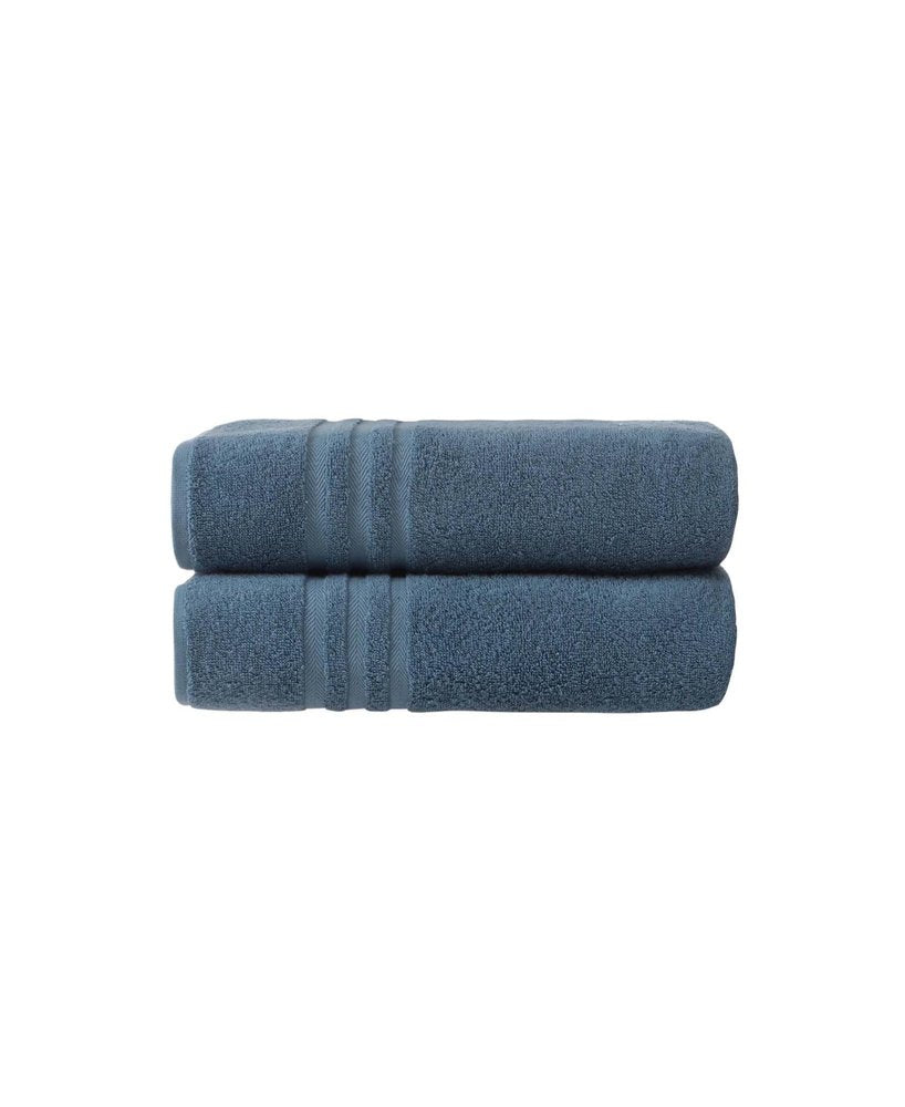 Set of Two White Turkish Cotton 27" X 54" Bath Towels