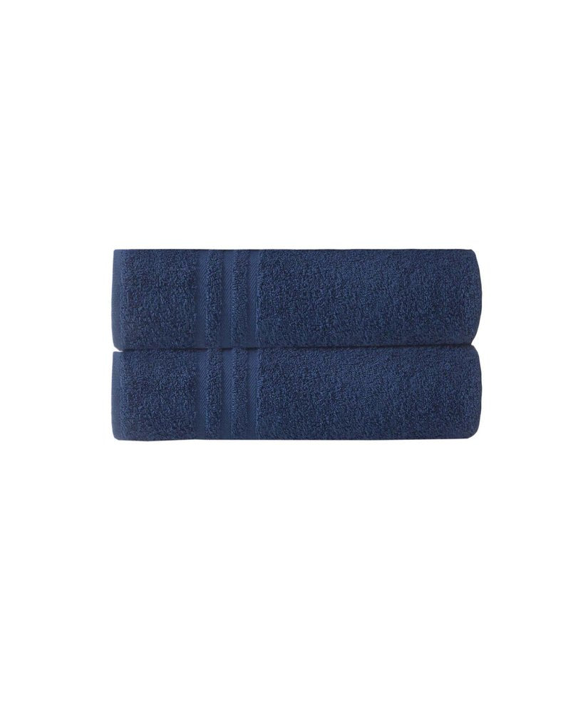 Set of Two White Turkish Cotton 27" X 54" Bath Towels