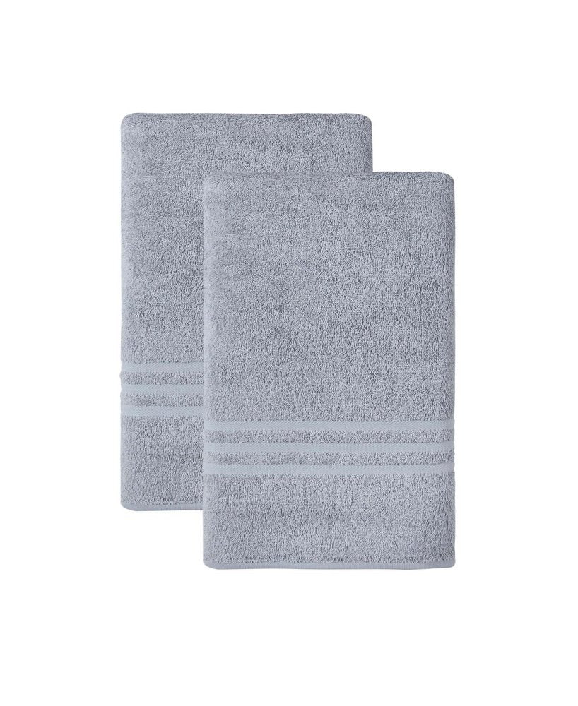 Set of Two White Turkish Cotton 35" X 66" Bath Sheet