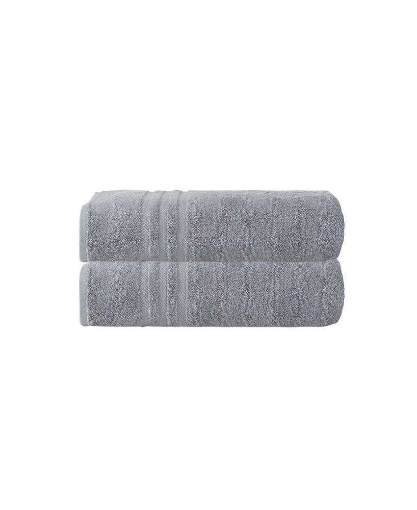 Set of Two White Turkish Cotton 27" X 54" Bath Towels