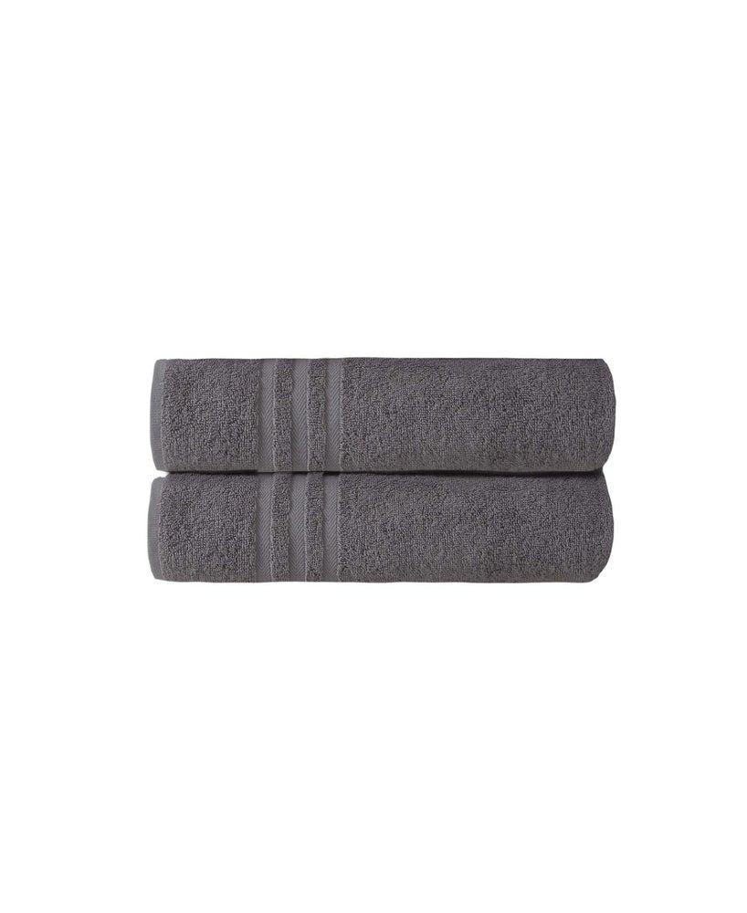 Set of Two White Turkish Cotton 35" X 66" Bath Sheet