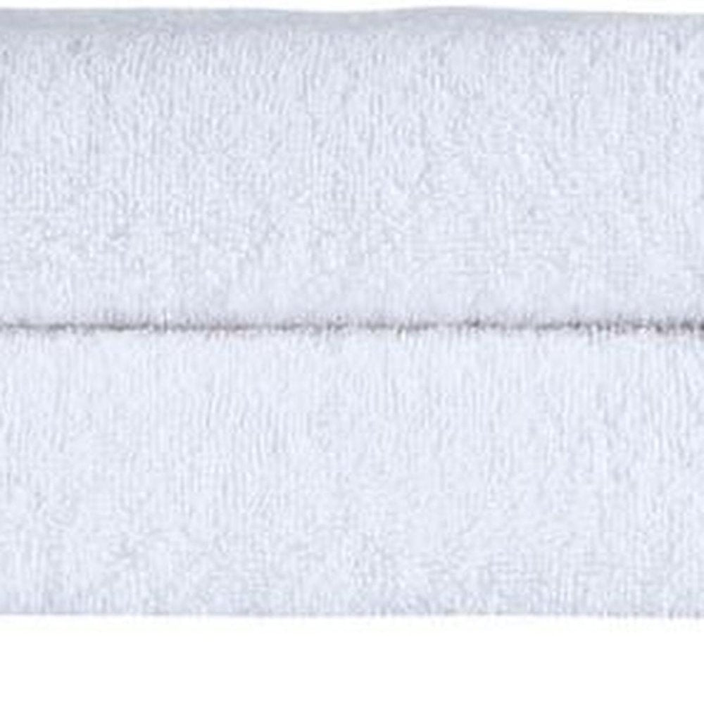 Set of Two White Turkish Cotton 27" X 54" Bath Towels