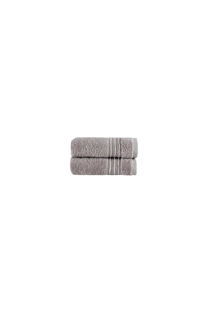 Set of Two Light Brown Turkish Cotton 16" X 30" Hand Towels