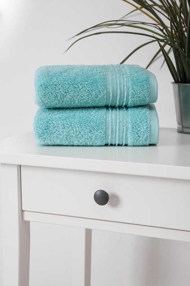 Set of Two Light Brown Turkish Cotton 16" X 30" Hand Towels