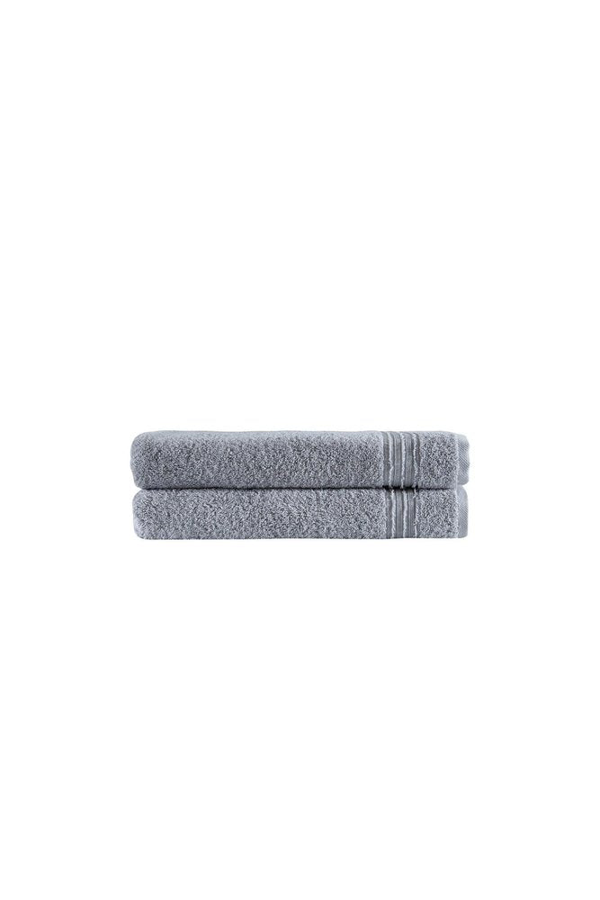 Set of Two Light Brown Turkish Cotton 27" X 54" Bath Towels