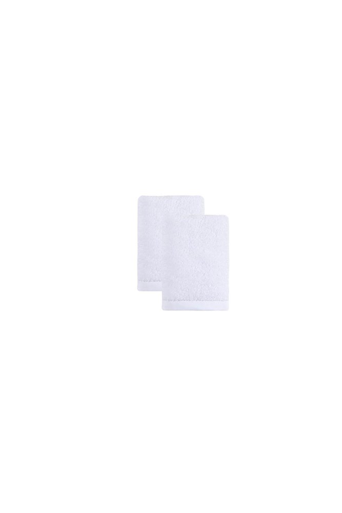 Set of Two White Turkish Cotton 16" X 30" Hand Towels