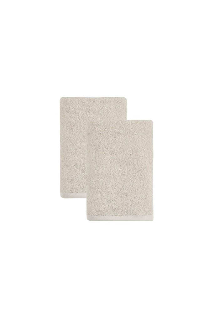 Set of Two White Turkish Cotton 27" X 54" Bath Towels
