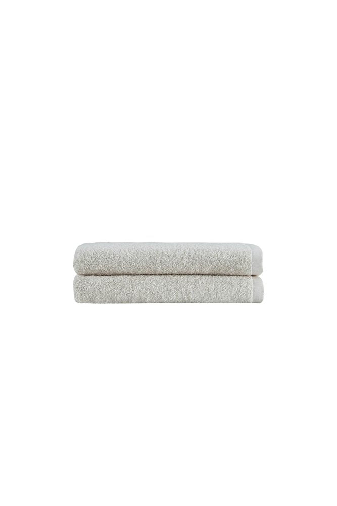 Set of Two White Turkish Cotton 27" X 54" Bath Towels