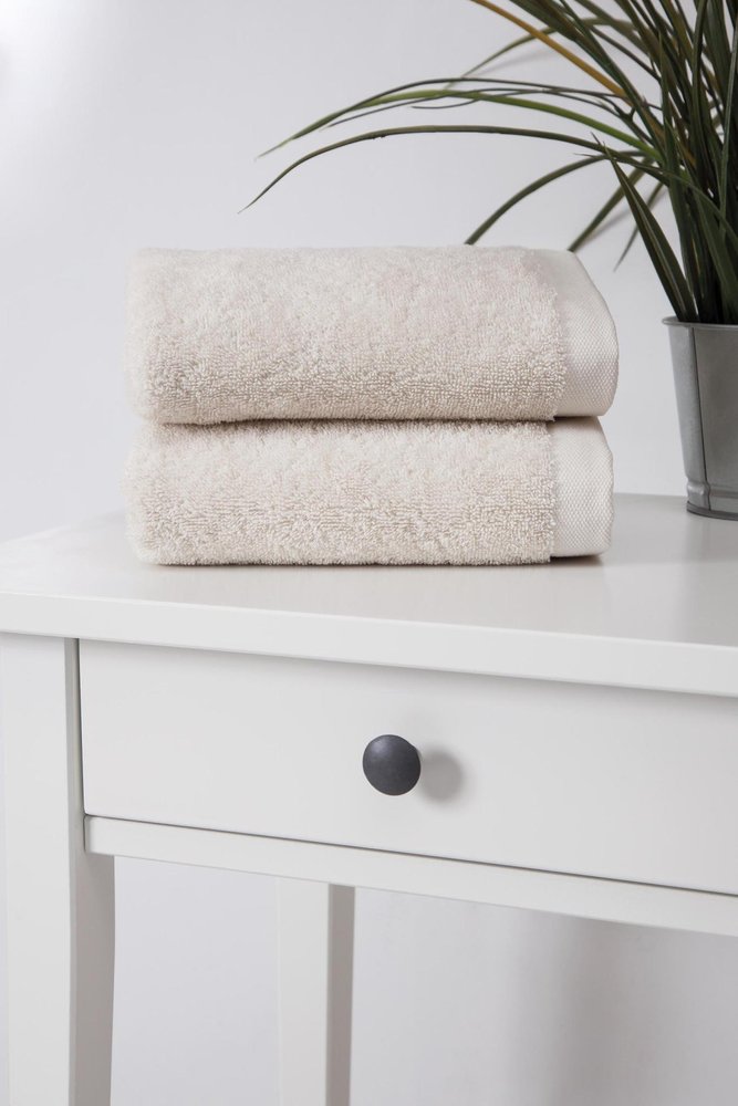 Set of Two White Turkish Cotton 16" X 30" Hand Towels
