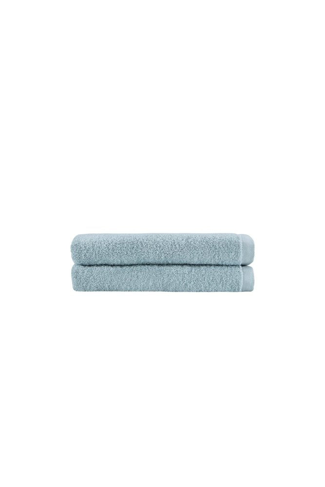 Set of Two White Turkish Cotton 27" X 54" Bath Towels