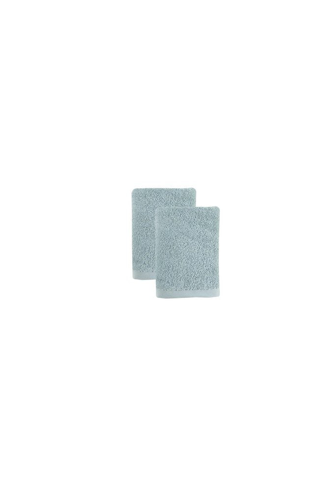 Set of Two White Turkish Cotton 16" X 30" Hand Towels