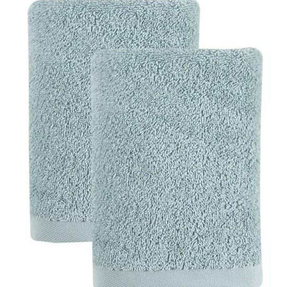 Set of Two White Turkish Cotton 16" X 30" Hand Towels