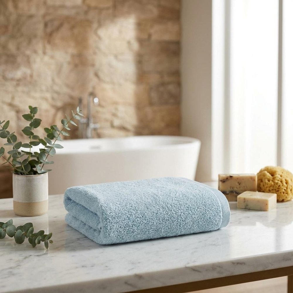Set of Two White Turkish Cotton 16" X 30" Hand Towels