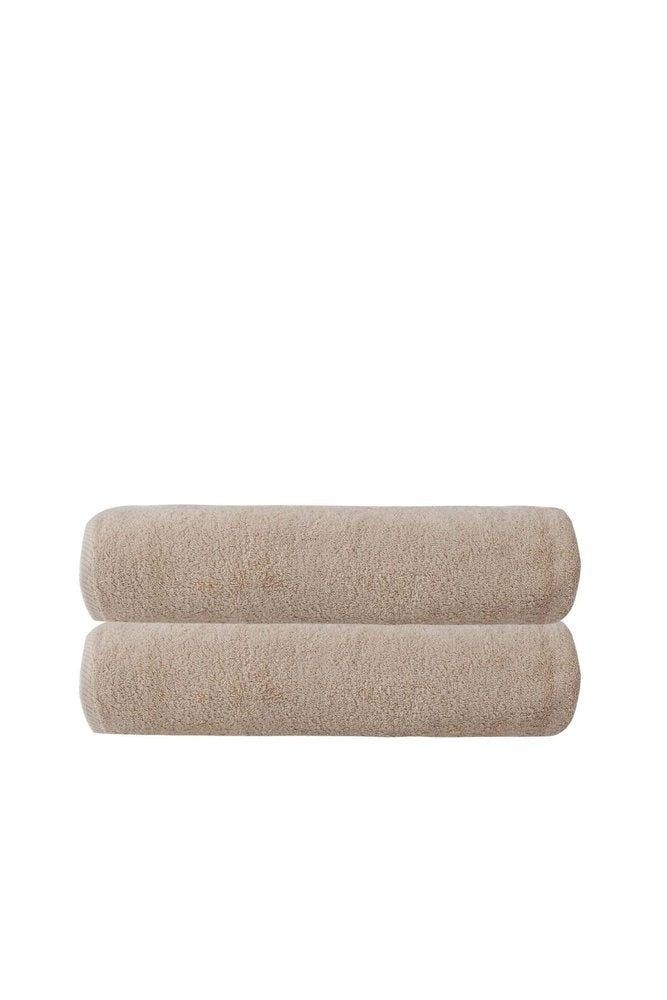 Set of Two White Turkish Cotton 40" X 70" Bath Sheet