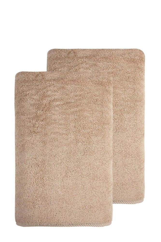 Set of Two White Turkish Cotton 40" X 70" Bath Sheet