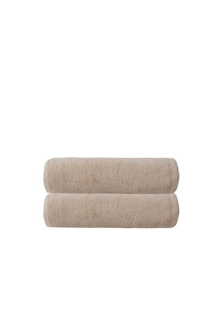 Set of Two White Turkish Cotton 27" X 54" Bath Towels
