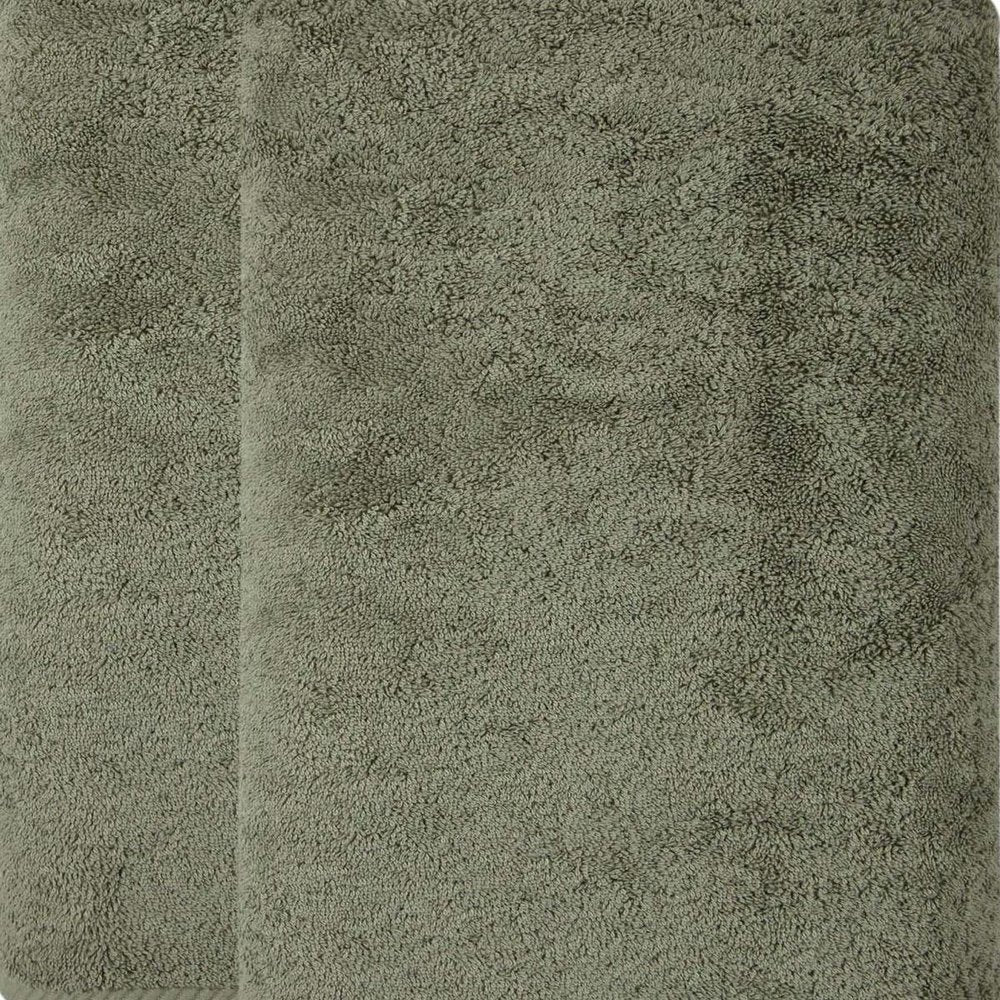 Set of Two White Turkish Cotton 40" X 70" Bath Sheet