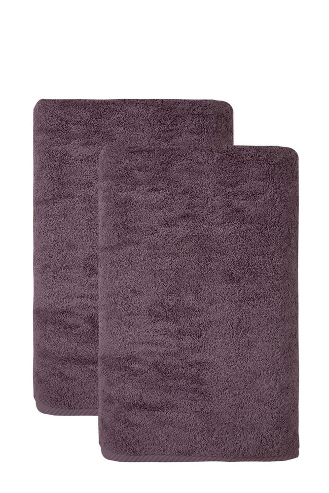 Set of Two White Turkish Cotton 27" X 54" Bath Towels