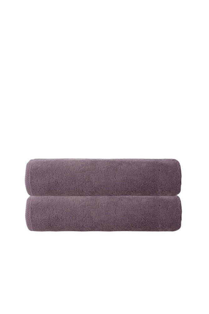 Set of Two White Turkish Cotton 27" X 54" Bath Towels