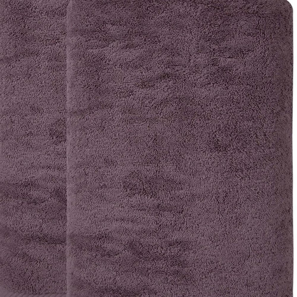 Set of Two White Turkish Cotton 27" X 54" Bath Towels
