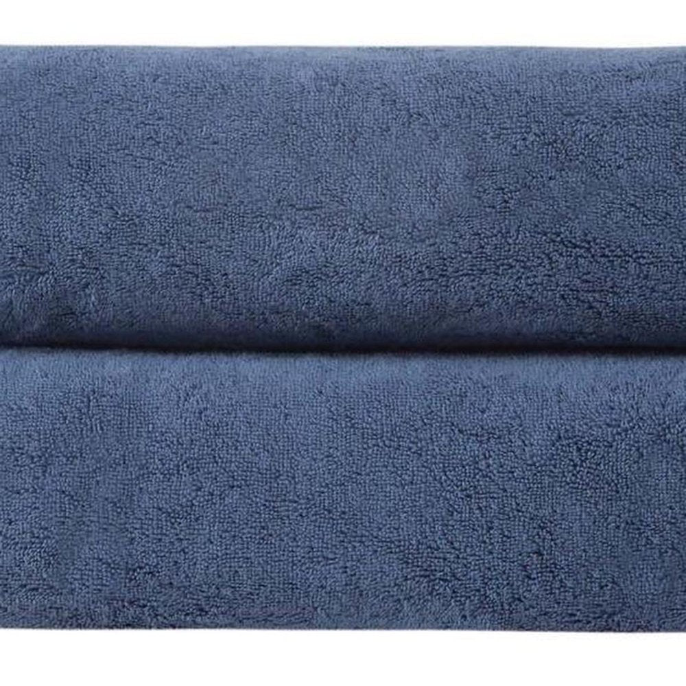Set of Two White Turkish Cotton 27" X 54" Bath Towels