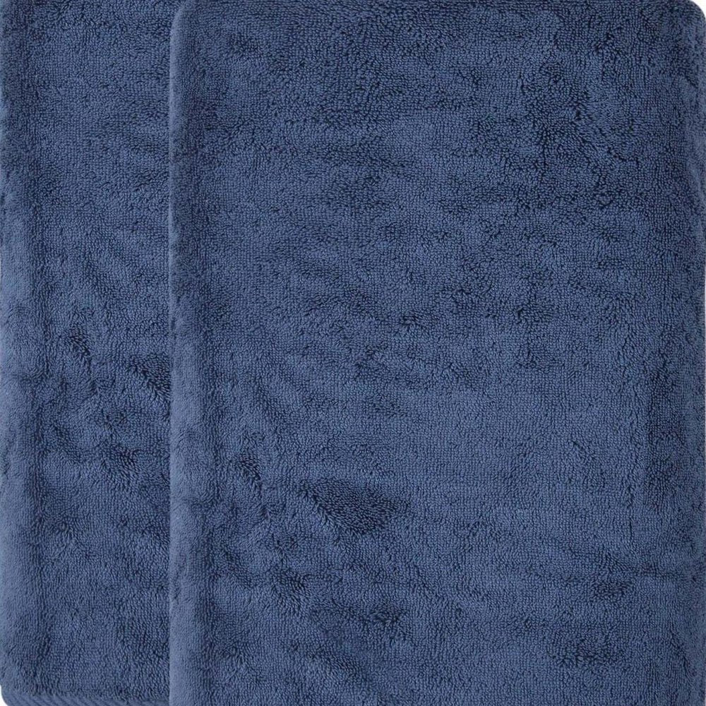 Set of Two White Turkish Cotton 27" X 54" Bath Towels