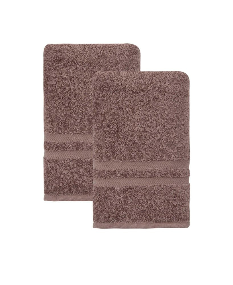Set of Two White Turkish Cotton 16" X 30" Hand Towels