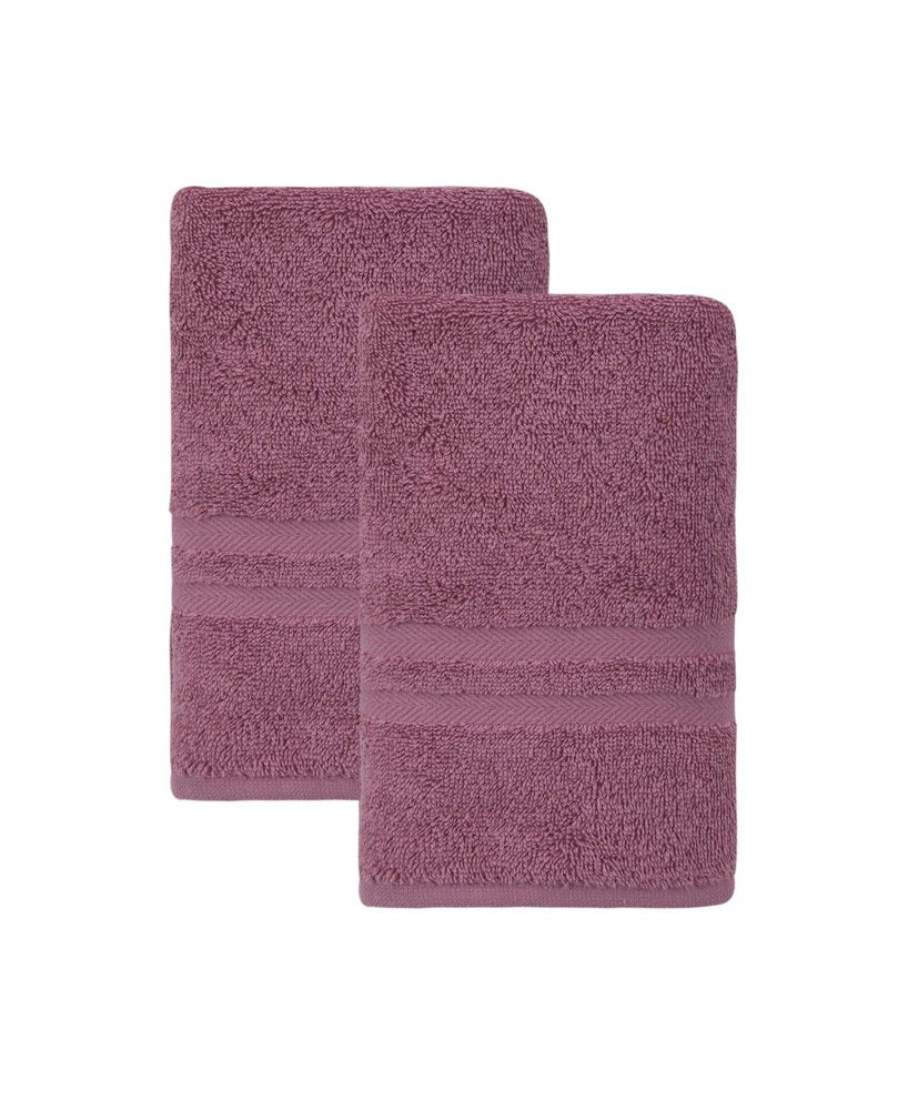 Set of Two White Turkish Cotton 16" X 30" Hand Towels