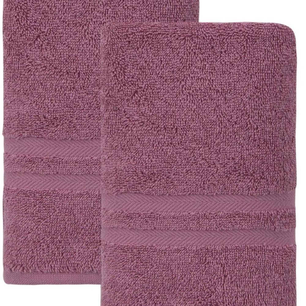 Set of Two White Turkish Cotton 16" X 30" Hand Towels