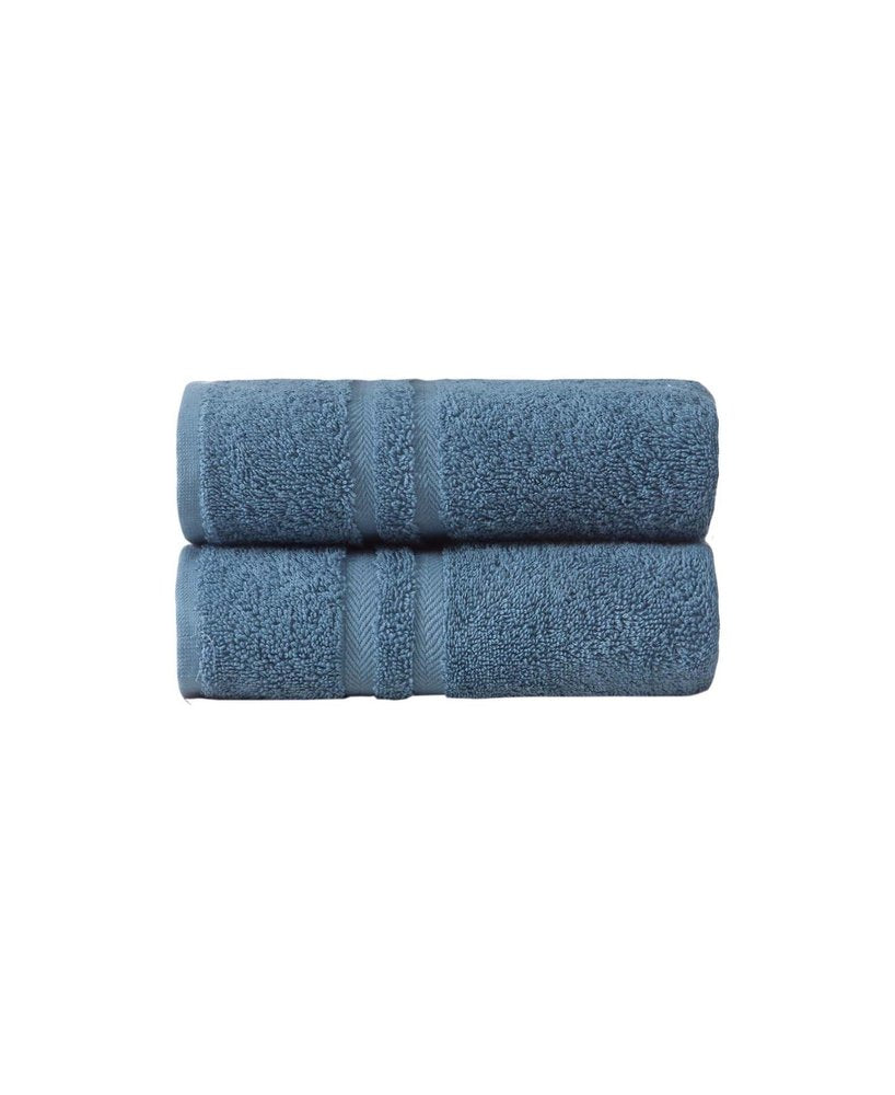 Set of Two White Turkish Cotton 16" X 30" Hand Towels