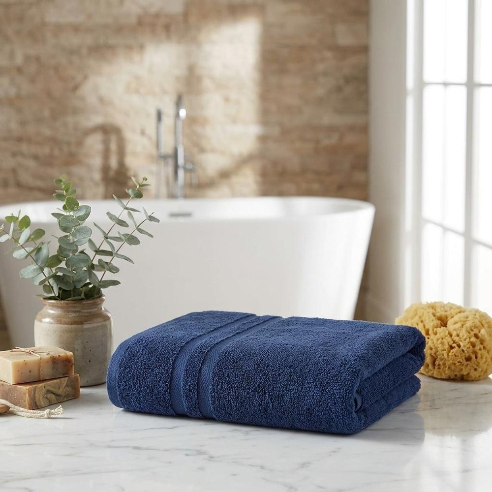 Set of Two White Turkish Cotton 16" X 30" Hand Towels